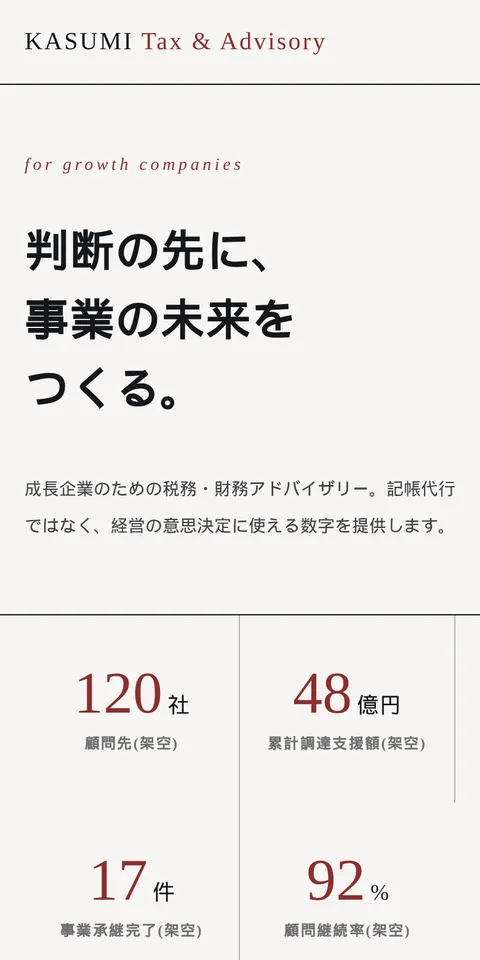 Expertテンプレートのスマートフォン表示